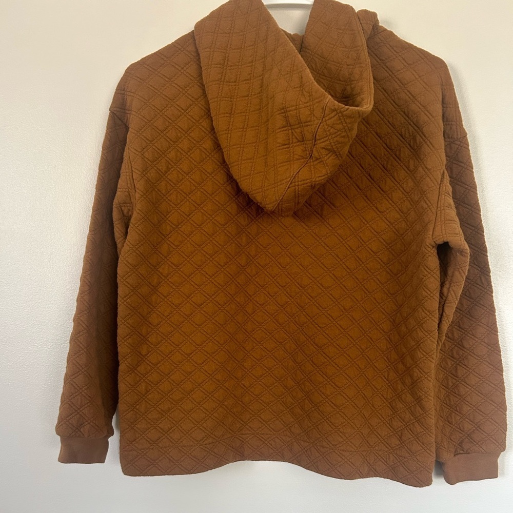 Madewell Set Quilted Brown Hoodie and Pants Set Size XXS - Picture 7 of 16